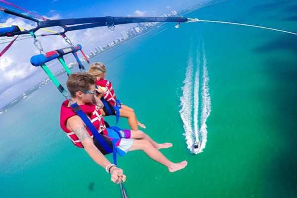 Parasailing above the Red Sea in Hurghada